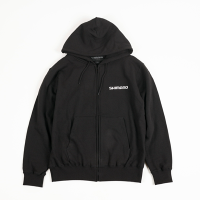 SHIMANO Big Logo Zip-up Hoodie – Black | シマノショップ